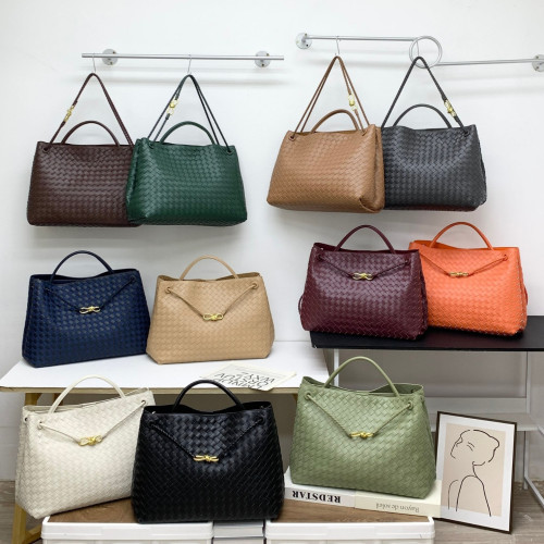 2024蝴蝶結金屬編繩釦編織包包女托特包真皮大容量單肩手提包