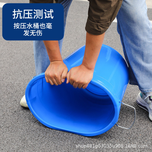 塑膠水桶圓桶大容量桶加厚米桶帶蓋家用儲水桶食品級商用戶外大號