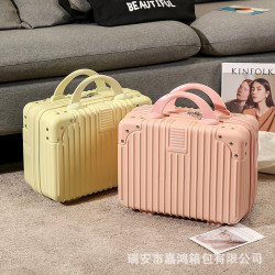 手提行李箱14寸化妝箱子節日伴手禮小型迷你旅行密碼箱收納包