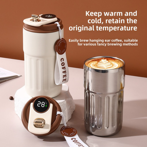 咖啡杯316不鏽鋼保溫杯高顔值男女學生泡飲杯家用保冷水杯大容量