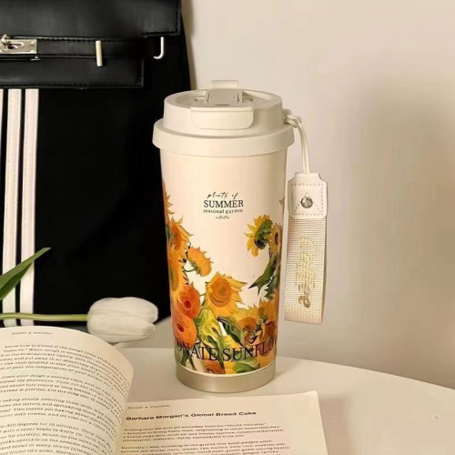 夏日花園雙飲咖啡杯保溫杯女水杯高顔值新款不鏽鋼杯子 夏日花園雙飲咖啡杯保溫杯女水杯高顔值新款不鏽鋼杯子