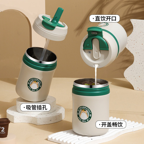 吾喵噸噸杯聯名款可愛雙飲隨手杯可攜式吸管杯咖啡杯子禮品 吾喵噸噸杯聯名款可愛雙飲隨手杯可攜式吸管杯咖啡杯子禮品