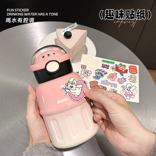 保溫杯可愛防摔卡通316不鏽鋼家用加厚大容量兒童學生吸管水杯 保溫杯可愛防摔卡通316不鏽鋼家用加厚大容量兒童學生吸管水杯