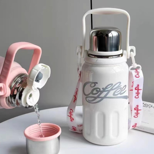 新款316不鏽鋼保溫杯大容量男女運動水杯可背式提繩戶外可攜式杯子 新款316不鏽鋼保溫杯大容量男女運動水杯可背式提繩戶外可攜式杯子