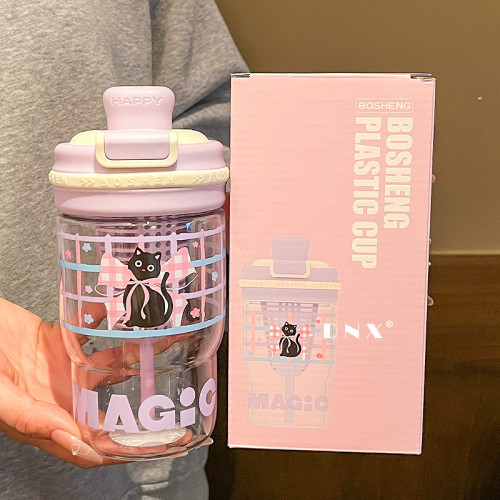 夏天水杯女生高顔值可愛咖啡杯帶茶倉雙飲吸管杯學生隨手杯子新款 夏天水杯女生高顔值可愛咖啡杯帶茶倉雙飲吸管杯學生隨手杯子新款