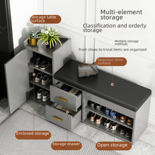 嚴選換鞋凳家用門口輕奢鞋櫃可坐式入戶鞋架凳一體門口儲物軟包穿 嚴選換鞋凳家用門口輕奢鞋櫃可坐式入戶鞋架凳一體門口儲物軟包穿