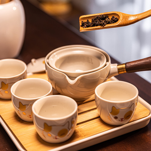 摩登主婦功夫茶具套裝可攜式旅行快客杯家用懶人泡茶杯神器逍遙茶壺