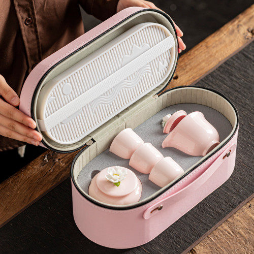 戶外旅行茶具小套裝快客杯可攜式包茶盤日式防燙蓋碗商務伴手禮 戶外旅行茶具小套裝快客杯可攜式包茶盤日式防燙蓋碗商務伴手禮