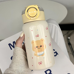 水杯女生可愛高顔值316不鏽鋼吸管保溫杯大容量學生可攜式防摔杯子