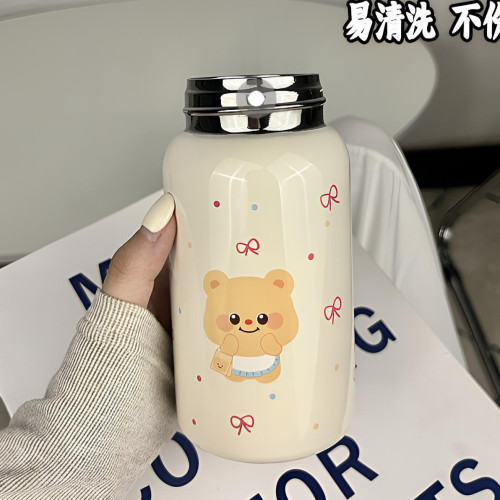 水杯女生可愛高顔值316不鏽鋼吸管保溫杯大容量學生可攜式防摔杯子 水杯女生可愛高顔值316不鏽鋼吸管保溫杯大容量學生可攜式防摔杯子