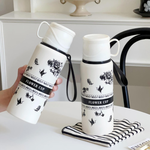 新款梔子花保溫杯316不鏽鋼大容量水杯戶外可攜式高顔值女生泡茶杯 新款梔子花保溫杯316不鏽鋼大容量水杯戶外可攜式高顔值女生泡茶杯