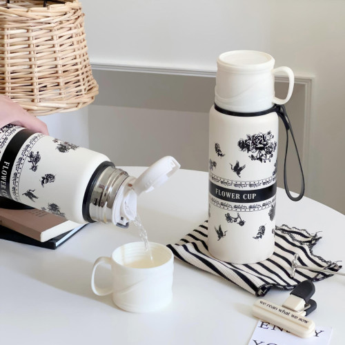 新款梔子花保溫杯316不鏽鋼大容量水杯戶外可攜式高顔值女生泡茶杯 新款梔子花保溫杯316不鏽鋼大容量水杯戶外可攜式高顔值女生泡茶杯