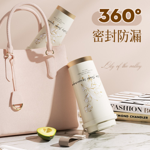 鈴蘭花316不鏽鋼保溫咖啡杯 雙飲水杯時尚吸管杯保溫杯禮品廣告杯 鈴蘭花316不鏽鋼保溫咖啡杯 雙飲水杯時尚吸管杯保溫杯禮品廣告杯