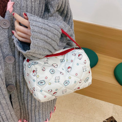 可愛小清新少女棉質化妝袋 小衆可攜式旅行洗漱包 美妝用品收納包