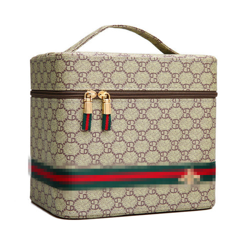 PU化妝包起批2025新款旅行小號手提化妝箱盒可攜式收納包帶鏡子 PU化妝包起批2025新款旅行小號手提化妝箱盒可攜式收納包帶鏡子