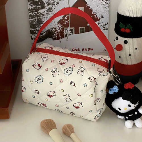 貓咪大容量手提化妝包2025新款可攜式收納包洗漱包立體超可愛手提包