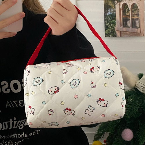 貓咪大容量手提化妝包2025新款可攜式收納包洗漱包立體超可愛手提包