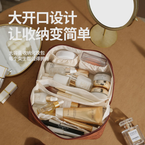 新款復古枕頭化妝包pu防水收納包大容量洗漱護膚國風高顔值 新款復古枕頭化妝包pu防水收納包大容量洗漱護膚國風高顔值