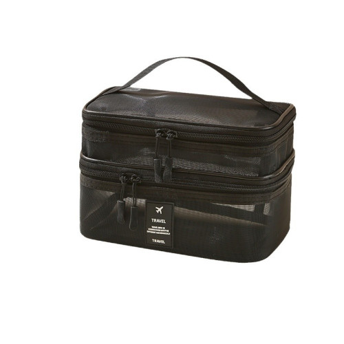 款網紗洗漱包旅行多層化妝品收納包大容量出差手提雜物收納袋 款網紗洗漱包旅行多層化妝品收納包大容量出差手提雜物收納袋