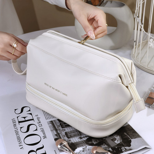 雙層雲朵化妝包女可攜式旅行PU大容量洗漱包高級高顔值化妝品收納包 雙層雲朵化妝包女可攜式旅行PU大容量洗漱包高級高顔值化妝品收納包