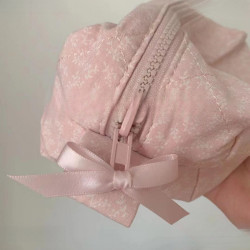 2023新款bm女孩大容量粉色碎花收納包洗漱包化妝包v