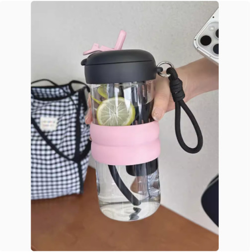 水杯女生玻璃杯高顔值2024新款泡茶杯夏季可攜式耐高溫學生吸管杯子 水杯女生玻璃杯高顔值2024新款泡茶杯夏季可攜式耐高溫學生吸管杯子