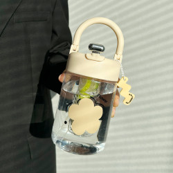 水杯女塑膠杯高顔值帶茶隔泡茶吸管杯可攜式耐高溫隨手咖啡杯子