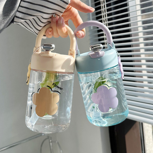 水杯女塑膠杯高顔值帶茶隔泡茶吸管杯可攜式耐高溫隨手咖啡杯子 水杯女塑膠杯高顔值帶茶隔泡茶吸管杯可攜式耐高溫隨手咖啡杯子