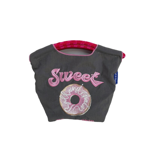 日系自製ball chain環保購物袋尼龍布刺綉花手提帆布包尼龍購物袋 日系自製ball chain環保購物袋尼龍布刺綉花手提帆布包尼龍購物袋