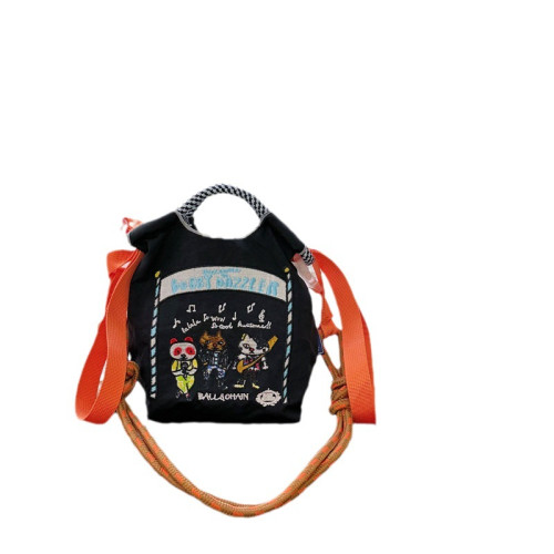 日系自製ball chain環保購物袋尼龍布刺綉花手提帆布包尼龍購物袋 日系自製ball chain環保購物袋尼龍布刺綉花手提帆布包尼龍購物袋