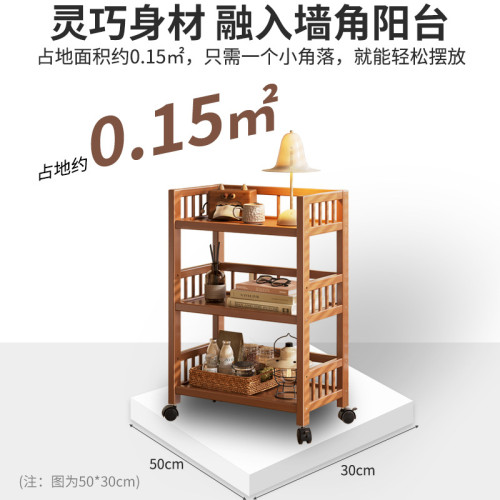 置物架落地多層收納零食儲物櫃移動小推車家用廚房火鍋多功能架子