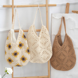 編織包輕便草編包沙灘包大容量編織女包文藝風休閒百搭款包包