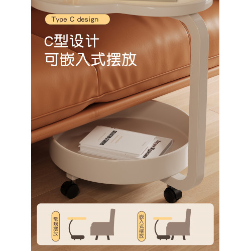 可移動奶油風臥室邊幾床頭置物家用客廳簡約小邊桌邊櫃茶幾小桌子 可移動奶油風臥室邊幾床頭置物家用客廳簡約小邊桌邊櫃茶幾小桌子