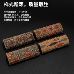 眼鏡盒可攜式男女款高級感抗壓復古近視眼睛盒子太陽眼鏡墨鏡收納包