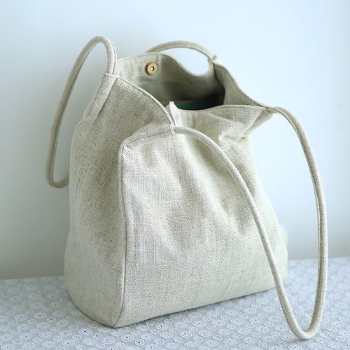 國風簡約單肩手提包 小衆學生上課通勤帆布包日韓文藝森系水桶包 國風簡約單肩手提包 小衆學生上課通勤帆布包日韓文藝森系水桶包