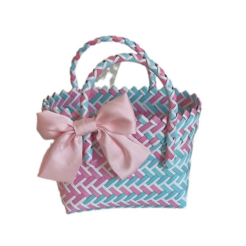可愛韓版編織包蝴蝶結花朵伴手包手工禮品袋手提成品斜編 可愛韓版編織包蝴蝶結花朵伴手包手工禮品袋手提成品斜編