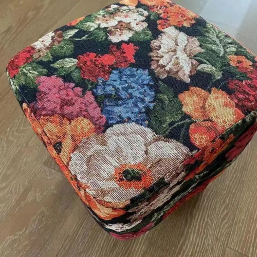 復古輕奢大花棉麻花凳子升級款換鞋凳手工方凳馬鞍凳時尚古典耐用 復古輕奢大花棉麻花凳子升級款換鞋凳手工方凳馬鞍凳時尚古典耐用