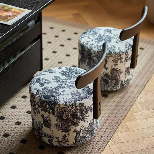 復古輕奢大花棉麻花凳子升級款換鞋凳手工方凳馬鞍凳時尚古典耐用 復古輕奢大花棉麻花凳子升級款換鞋凳手工方凳馬鞍凳時尚古典耐用