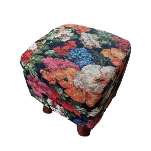 復古輕奢大花棉麻花凳子升級款換鞋凳手工方凳馬鞍凳時尚古典耐用 復古輕奢大花棉麻花凳子升級款換鞋凳手工方凳馬鞍凳時尚古典耐用
