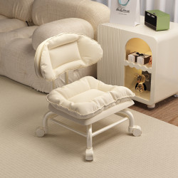 萬向輪小凳子滑輪矮凳家用換鞋凳帶娃神器兒童帶輪板凳美縫靠背椅