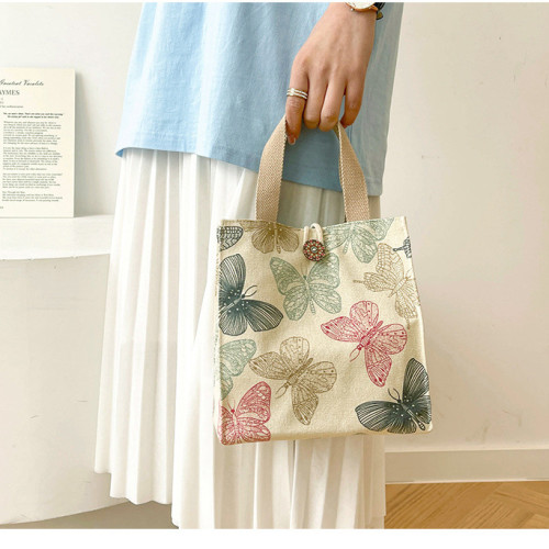 日系帆布包手提便當包媽咪包 便當包女生時尚通勤上班族帶飯包 日系帆布包手提便當包媽咪包 便當包女生時尚通勤上班族帶飯包