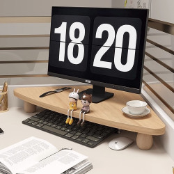 轉角電腦增高架家用桌上型顯示器支架辦公室桌面置物架三角收納架子