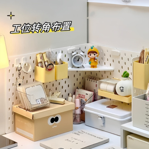 老破小工位改造神器女生辦公室辦公桌布置收納好物轉角桌面置物架 老破小工位改造神器女生辦公室辦公桌布置收納好物轉角桌面置物架