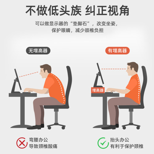 電腦顯示器增高架辦公桌面收納置物架顯示器擡高架底座墊高架子 電腦顯示器增高架辦公桌面收納置物架顯示器擡高架底座墊高架子