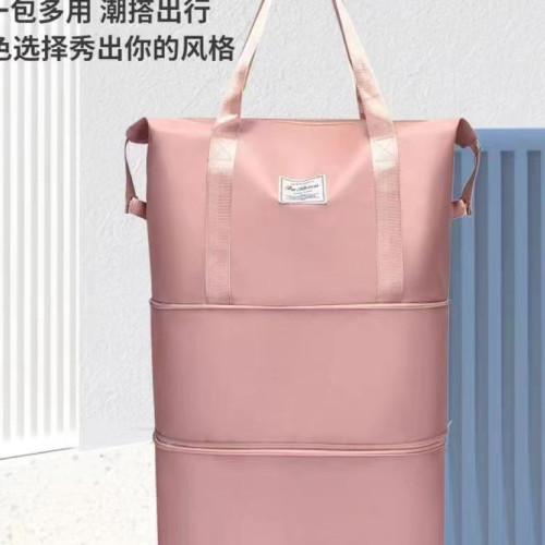 旅行包大容量萬向輪學生出差待産收納包防水乾溼分離可行李袋