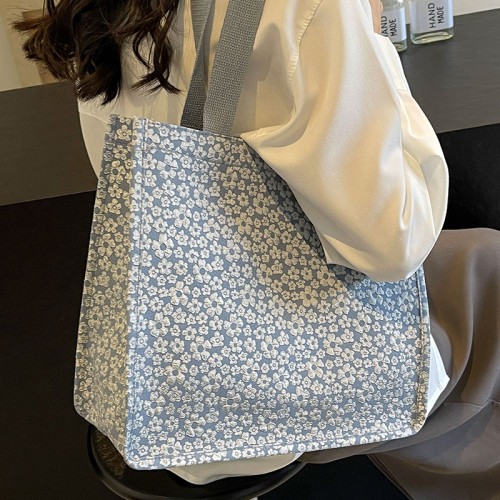 大容量帆布包包女2024新款潮時尚托特包女ins洋氣百搭單肩手提包