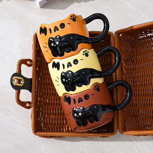 小貓曡曡杯套裝陶瓷馬克杯喝水情侶杯子家用創意水杯辦公室咖啡杯 小貓曡曡杯套裝陶瓷馬克杯喝水情侶杯子家用創意水杯辦公室咖啡杯