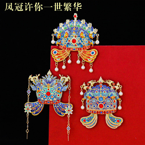 鳳冠冰箱貼故宮國風博物館文創旅遊紀念品特色禮物金屬磁吸送朋友