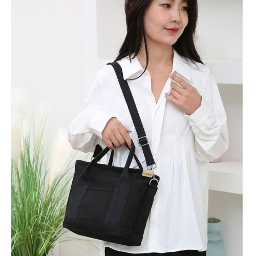 帆布包女大容量便當袋手提包上班族飯盒包多隔層口袋單肩包媽咪恒 帆布包女大容量便當袋手提包上班族飯盒包多隔層口袋單肩包媽咪恒