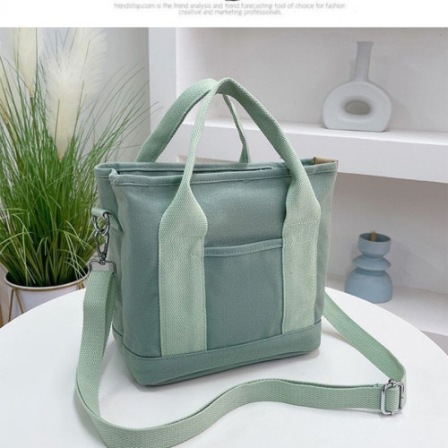 帆布包女大容量便當袋手提包上班族飯盒包多隔層口袋單肩包媽咪恒 帆布包女大容量便當袋手提包上班族飯盒包多隔層口袋單肩包媽咪恒